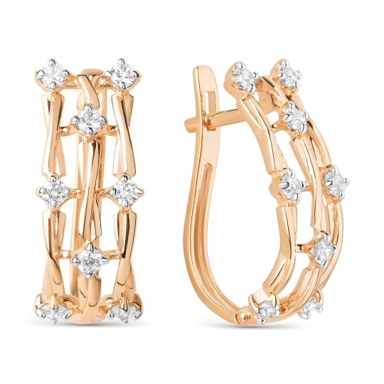 Кольцо из золота с фианитами