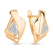 Серьги из золота с фианитами