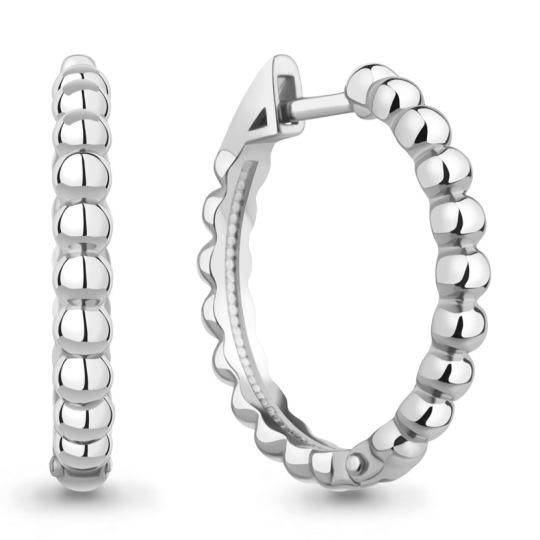 Серьги-эльфы из серебра с фианитами