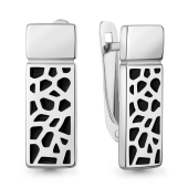 Серьги из серебра с эмалью