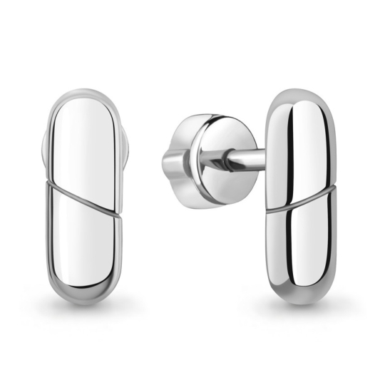 Серьги из серебра с ювелирными кристаллами