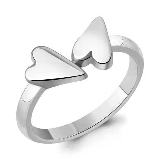 Кольцо из серебра с фианитами