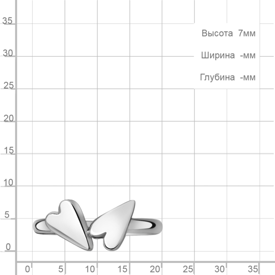 Кольцо из серебра с фианитами