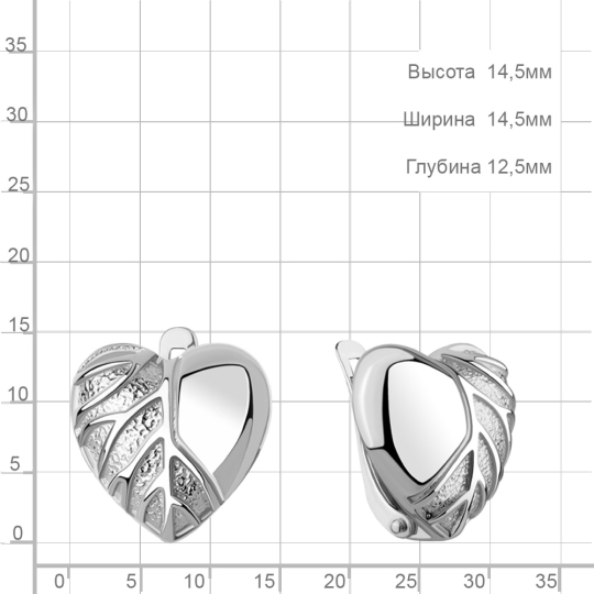 Серьги из серебра с топазами 