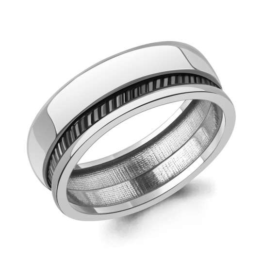 Кольцо из серебра с ювелирным кристаллом сапфир