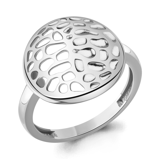 Кольцо из серебра с позолотой и фианитами