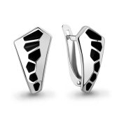 Серьги из серебра с эмалью