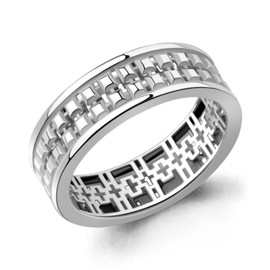 Кольцо из серебра с фианитами