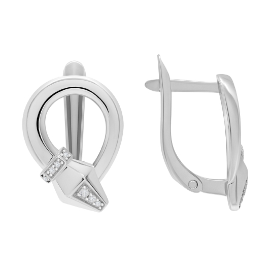 Кольцо из серебра с фианитами