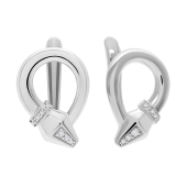 Серьги из серебра с фианитами