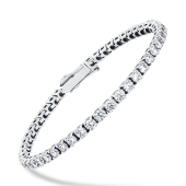 Браслет из серебра с фианитами