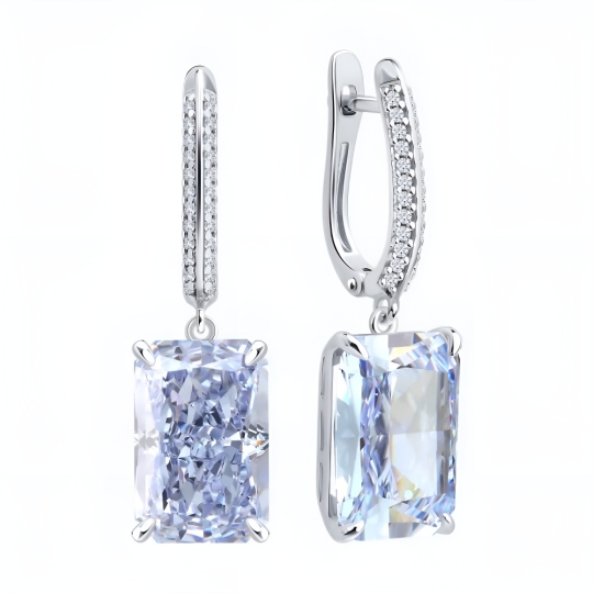 Серьги из серебра с эмалью