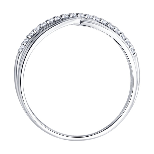 Кольцо из серебра с фианитами