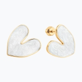 Серьги из серебра с позолотой и эмалью