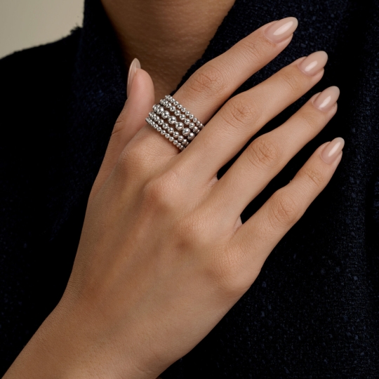 Кольцо из серебра с эмалью "ВДОХ-ВЫДОХ"