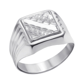 Кольцо-печатка из серебра