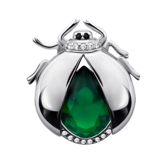 Булавка из серебра с фианитами