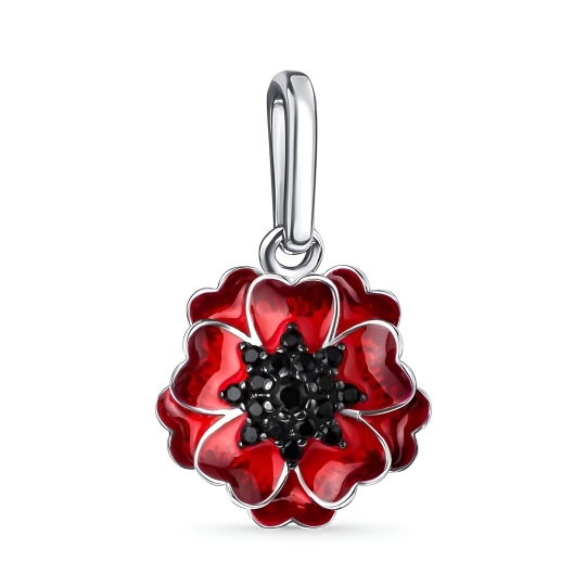 Подвеска из серебра с фианитами