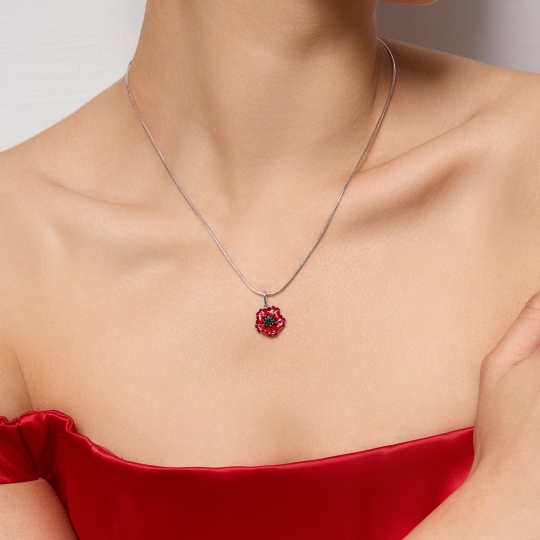 Серьги из серебра с эмалью и фианитами