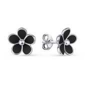 Серьги из серебра с эмалью