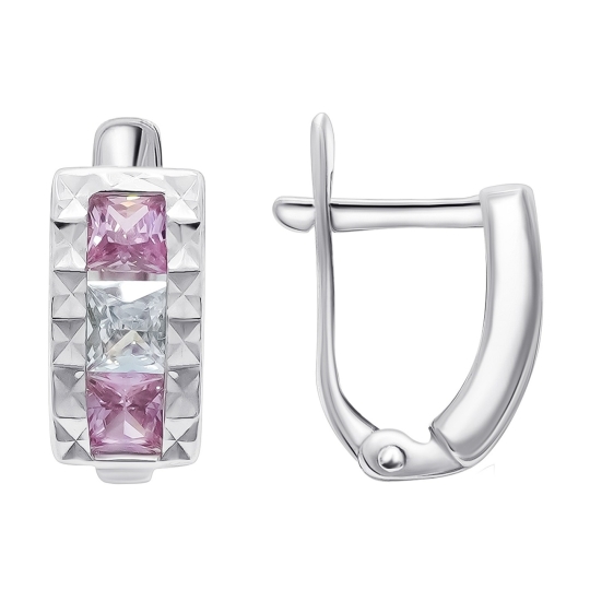 Серьги конго из серебра