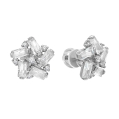 Серьги из серебра с фианитами