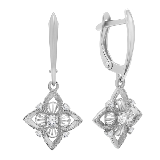 Кольцо из серебра с фианитами