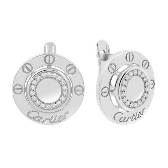 Кольцо из серебра с фианитами