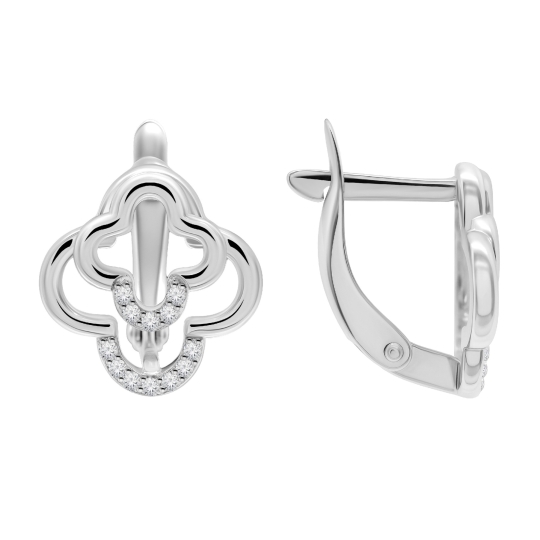 Одиночная серьга из серебра