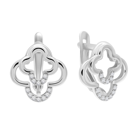 Одиночная серьга из серебра