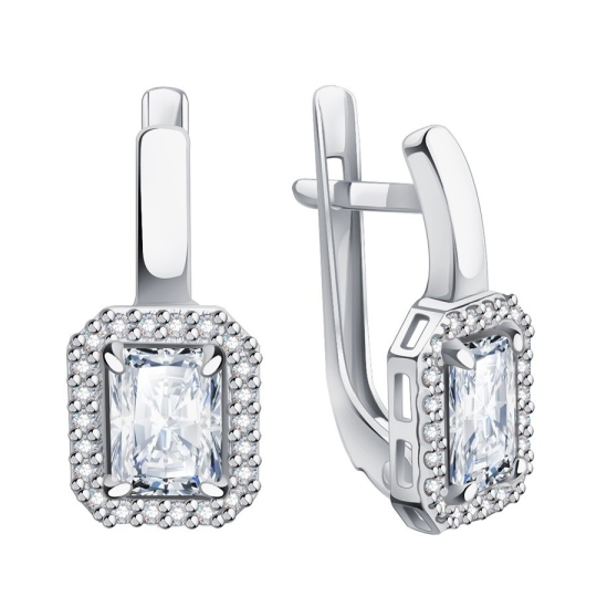 Серьга одиночная из серебра