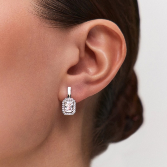 Серьга одиночная из серебра