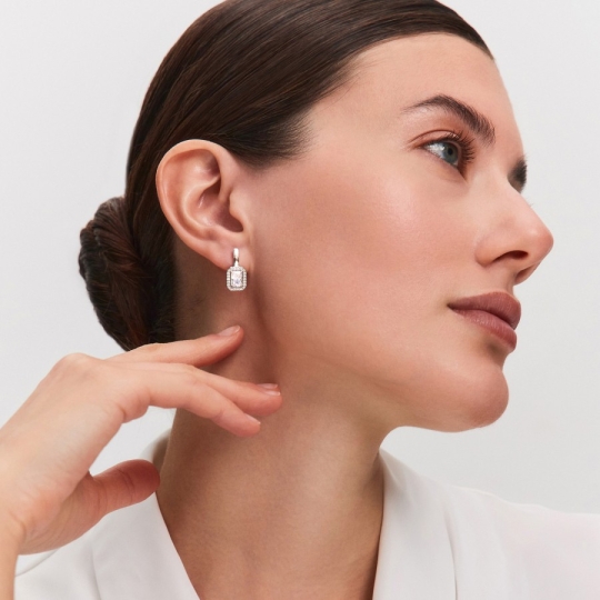 Серьга одиночная из серебра