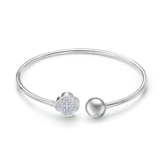 Браслет из серебра с фианитами