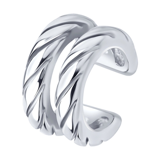 Серьги из серебра с агатами и фианитами