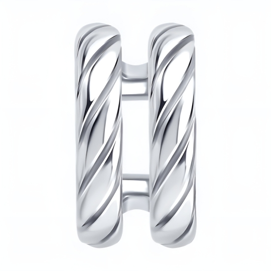 Серьги из серебра с агатами и фианитами