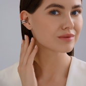 Серьга-кафф из серебра