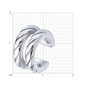 Серьга-кафф из серебра