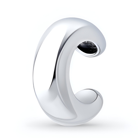 Серьги из серебра с позолотой и фианитами