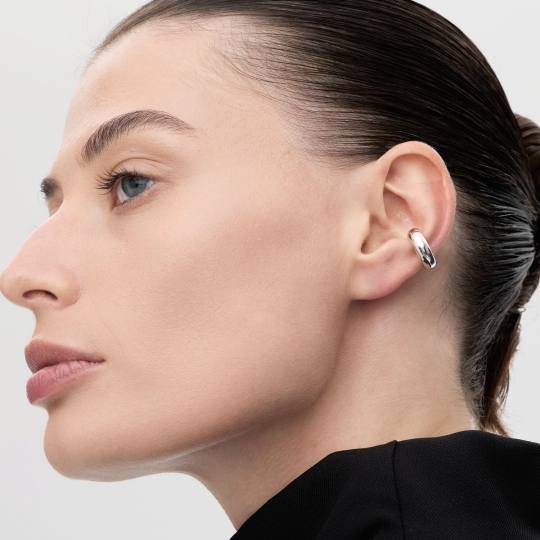 Серьга-кафф из серебра