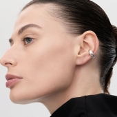 Серьга-кафф из серебра