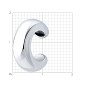 Серьга-кафф из серебра