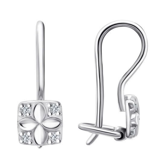 Серьги из серебра со Swarovski Zirconia