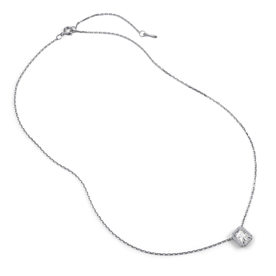 Серьги из серебра с бриллианитами и фианитами