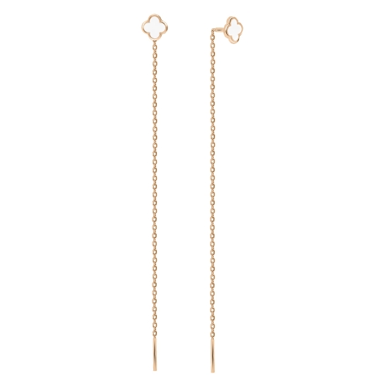 Серьги из серебра с фианитами