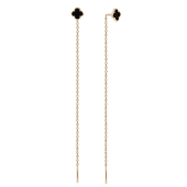 Серьги из серебра с позолотой и эмалью