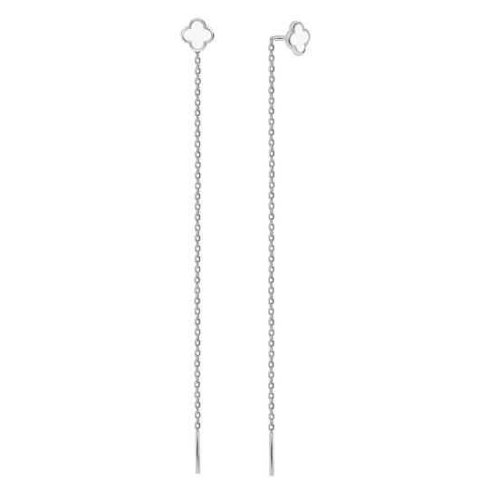 Серьги из серебра с позолотой и эмалью