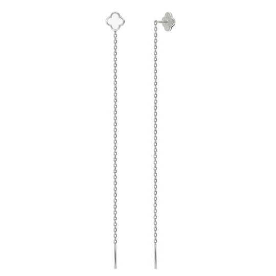 Серьги из серебра с позолотой и эмалью