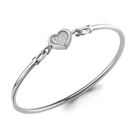 Браслет из серебра с фианитами