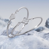 Браслет из серебра с фианитами